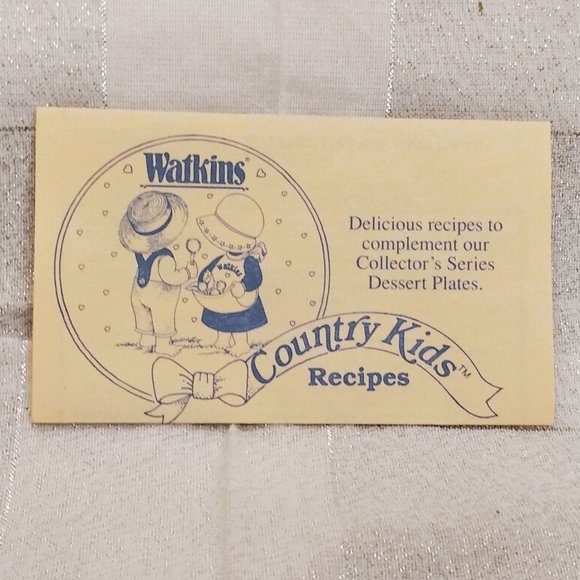 Vintage 1991 Watkins Country Kids Collectors Plate-Org. Recipe Booklet/Box Inc. - Picture 7 of 14